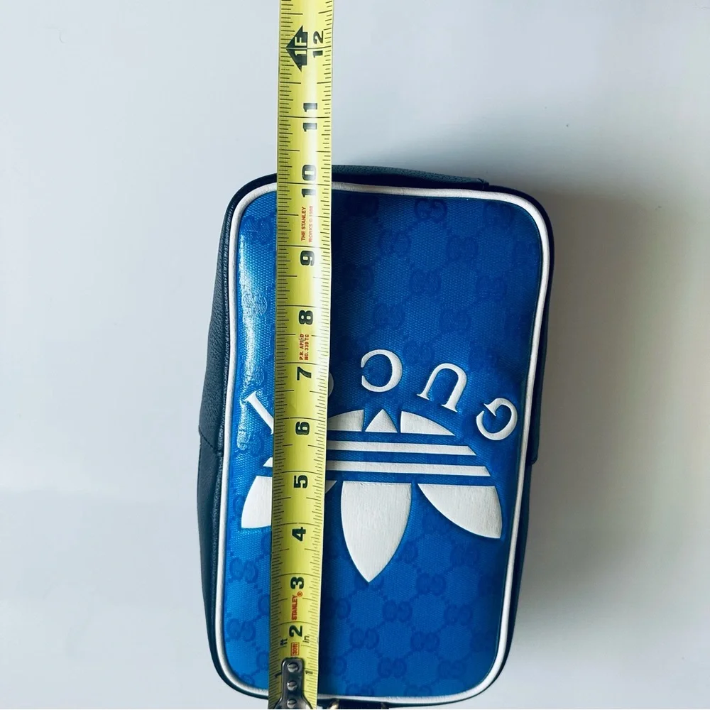 Gucci x Adidas Blue Belt Bag with White Accents - Picture 8 of 13